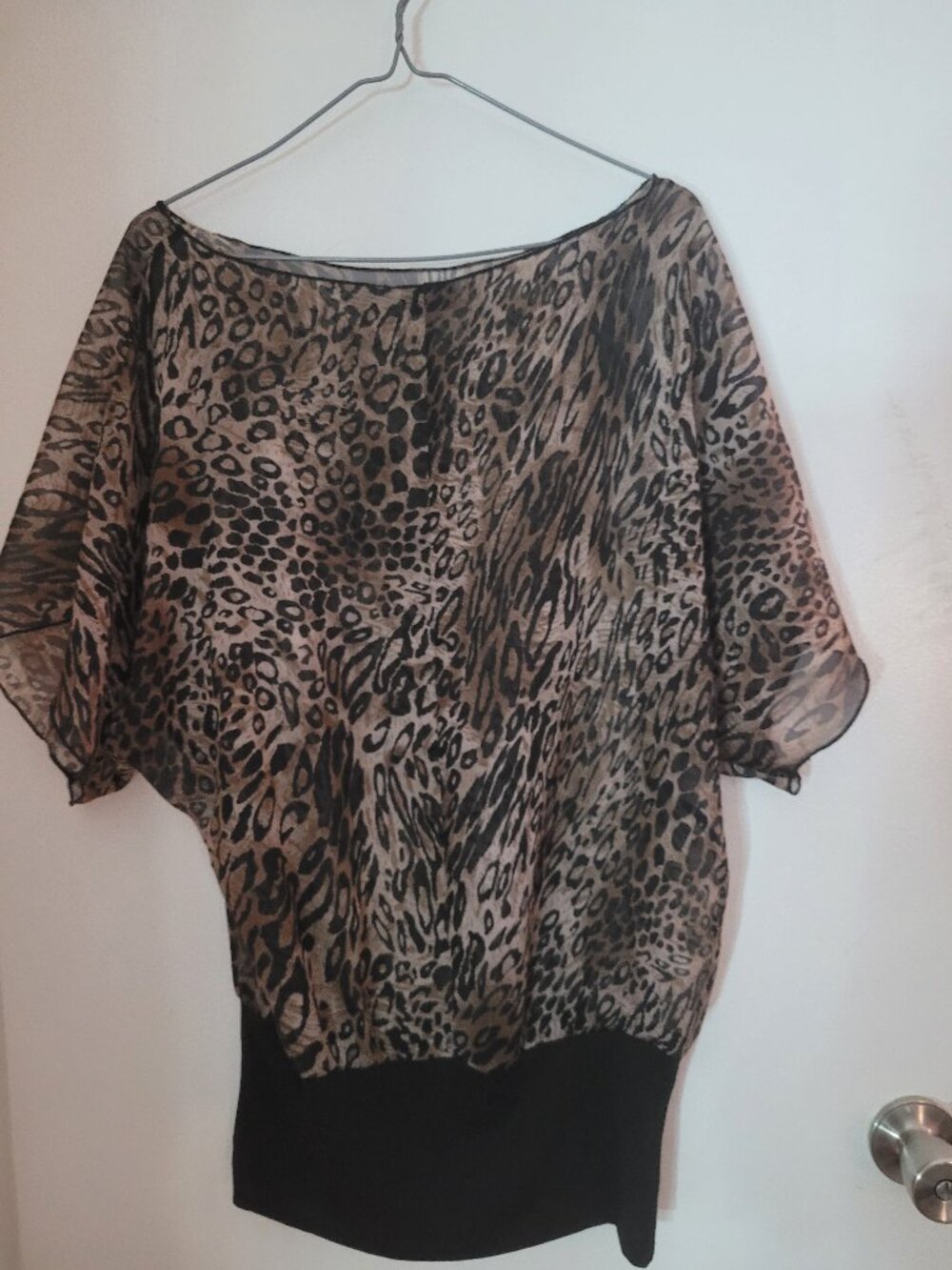 Cheetah sheer dress